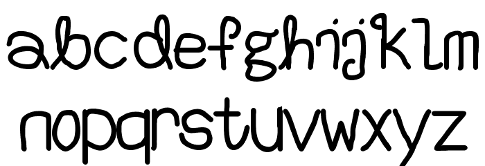 NotBrokenJustBent Font LOWERCASE