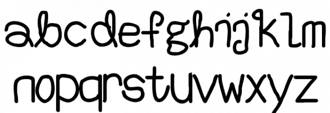 NotBrokenJustBent Schriftart Kleinbuchstaben