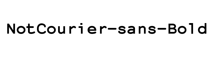 NotCourier-sans-Bold 