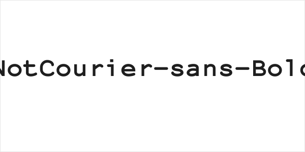 NotCourier-sans-Bold Logo