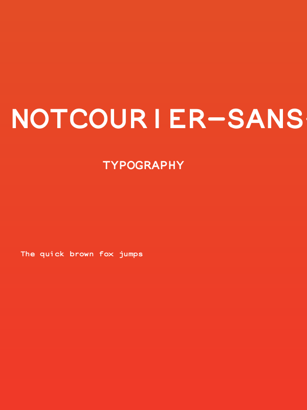 NotCourier-sans-Bold Poster