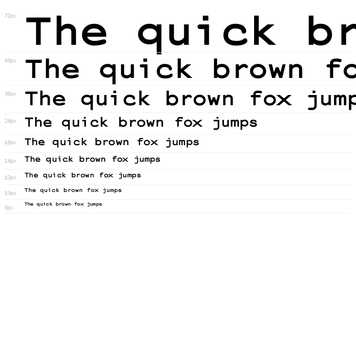 NotCourier-sans-Bold Waterfall