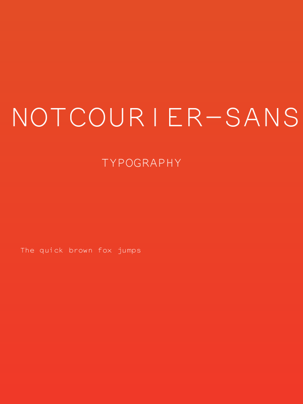 NotCourier-sans Poster