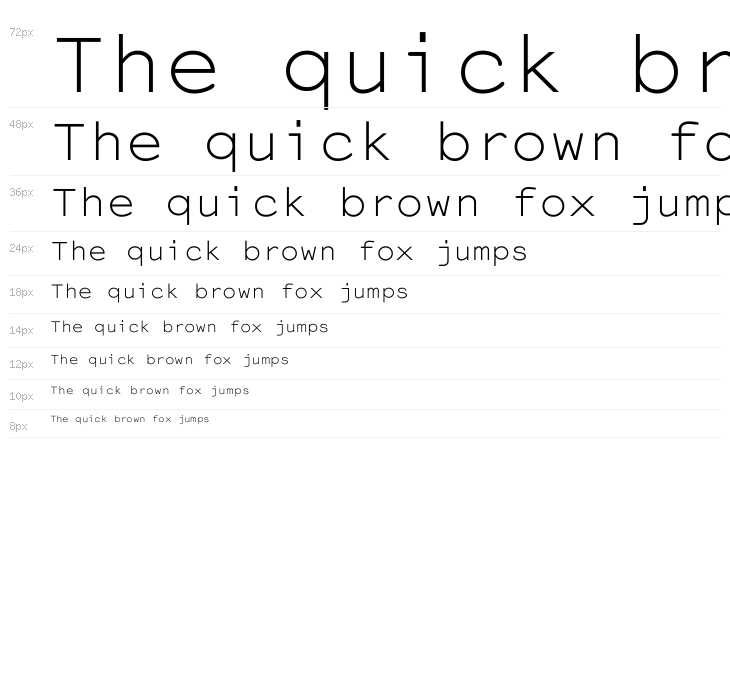 NotCourier-sans Waterfall