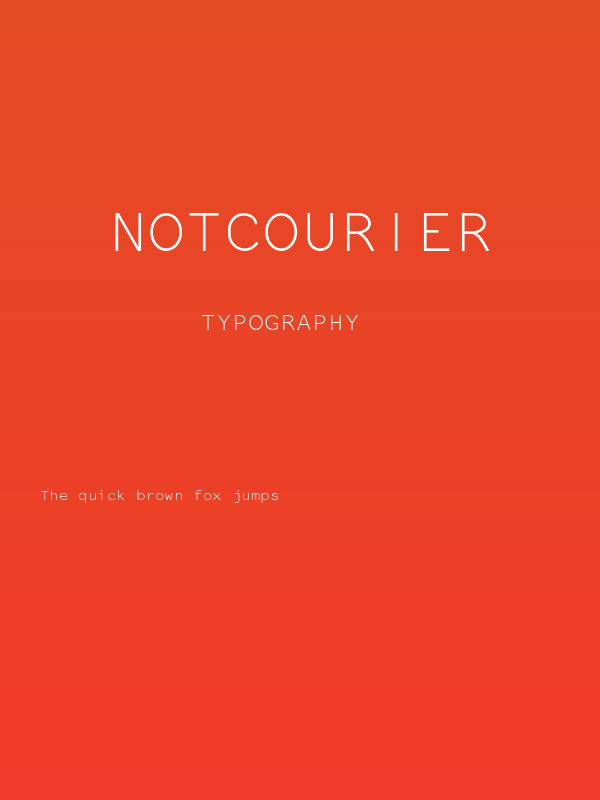 NotCourier Poster