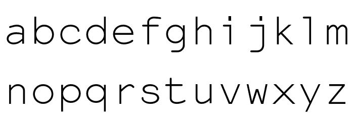 NotCourier Font LOWERCASE