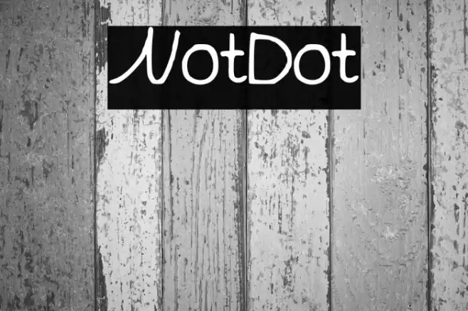 NotDot फ़ॉन्ट examples