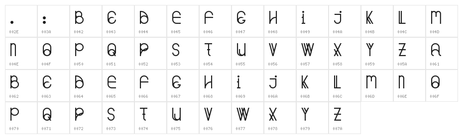NotEnoughSmall Character Map