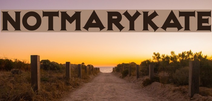 NotMaryKate Font examples