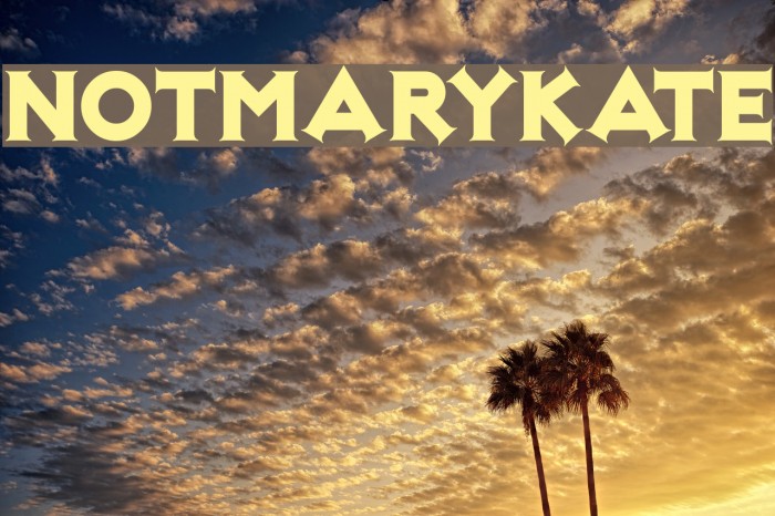 NotMaryKate Font examples