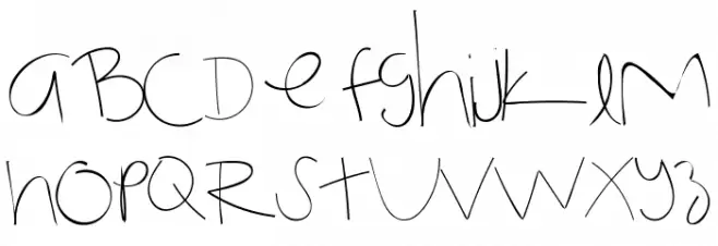NotMyHandwriting-Regular Шрифта ВЕРХНИЙ