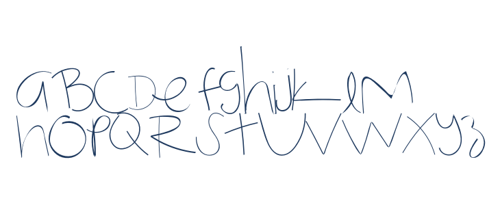 NotMyHandwriting-Regular Lowercase