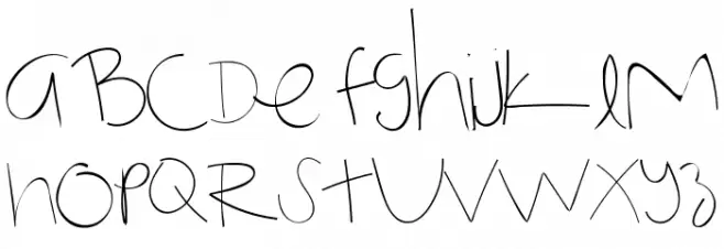 NotMyHandwriting-Regular 字体 小写