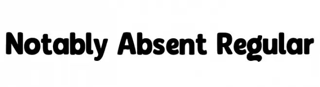 Notably Absent Regular  Free Fonts Download