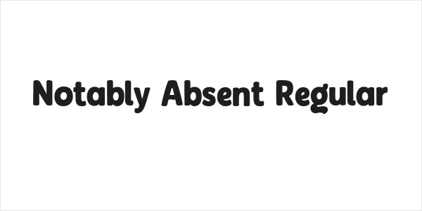 Notably Absent Regular Logo