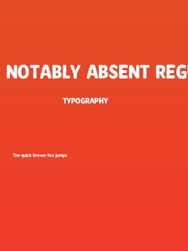 Notably Absent Regular Poster