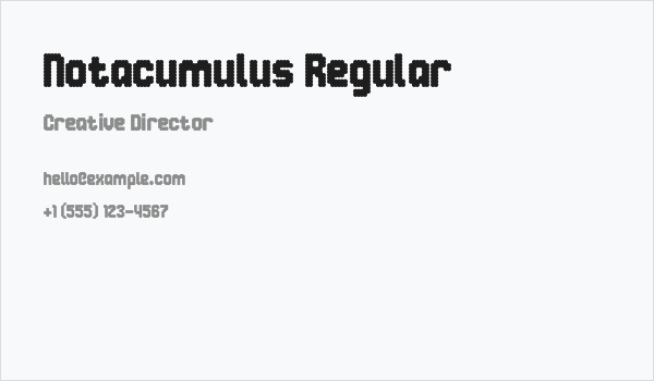 Notacumulus Regular Business Card