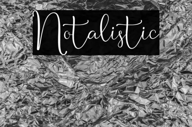 Notalistic Font examples