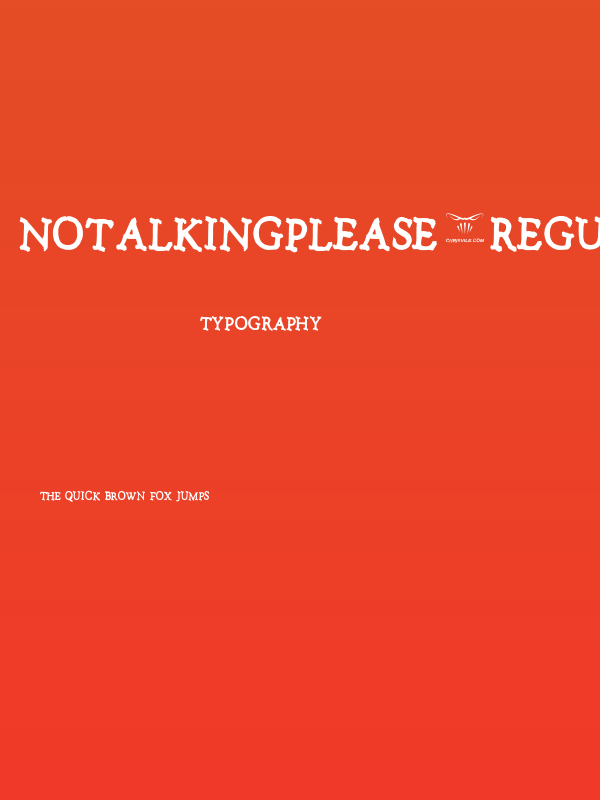 Notalkingplease-Regular Poster