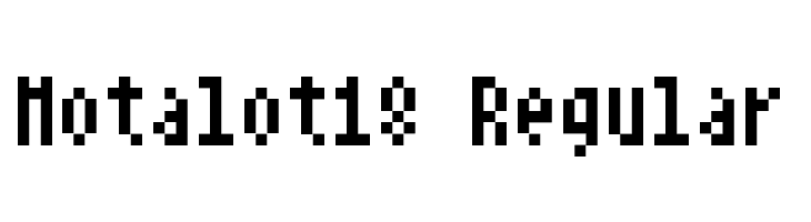 Notalot18 Regular  フリーフォントのダウンロード