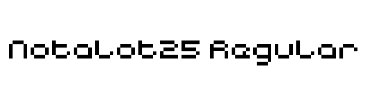 Notalot25 Regular  フリーフォントのダウンロード