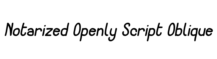 Notarized Openly Script Oblique  font caratteri gratis