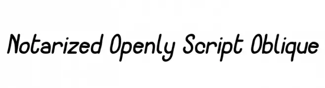 Notarized Openly Script Oblique  Descarca Fonturi Gratis
