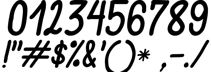 Notarized Openly Script Oblique Font OTHER CHARS