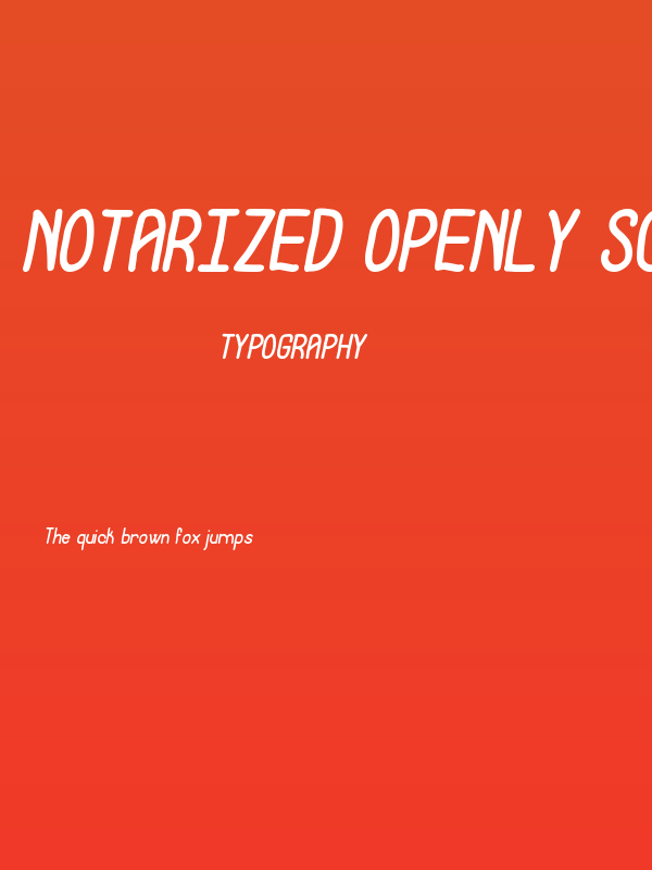 Notarized Openly Script Oblique Poster