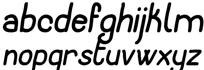 Notarized Openly Script Oblique Font LOWERCASE