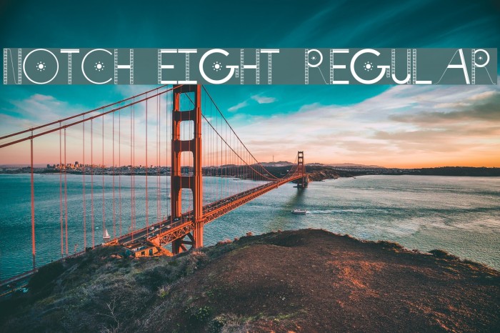 Notch Eight Regular Font examples