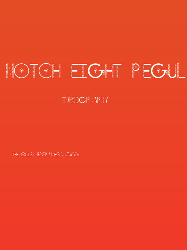 Notch Eight Regular Poster