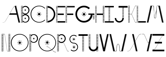 Notch Eight Regular Font LOWERCASE