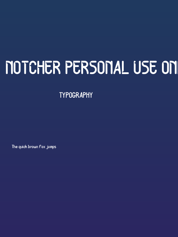 Notcher PERSONAL USE ONLY! Poster