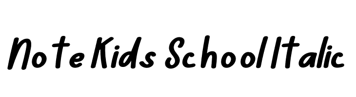 Note Kids School Italic  フリーフォントのダウンロード