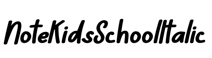 Note Kids School Italic  Fuentes Gratis Descargar