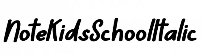 Note Kids School Italic  नि: शुल्क फ़ॉन्ट्स डाउनलोड