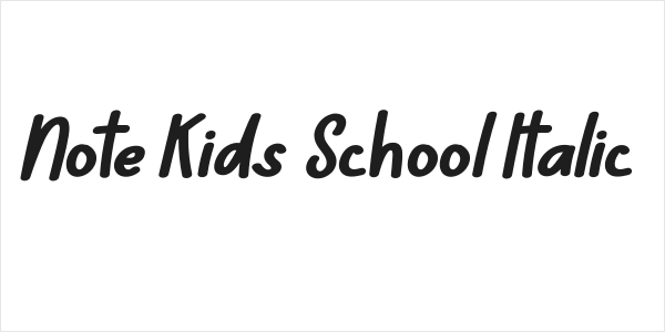 Note Kids School Italic Logo