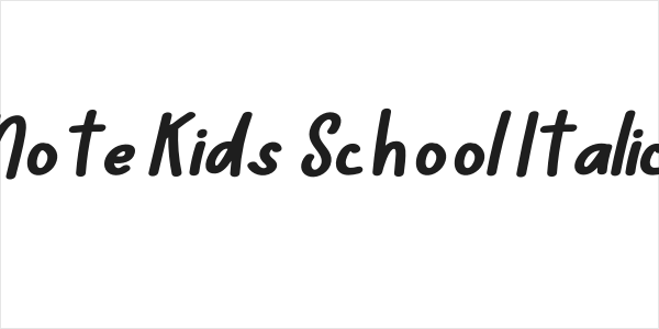 Note Kids School Italic Logo