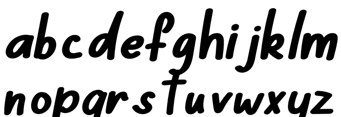 Note Kids School Italic Font LOWERCASE