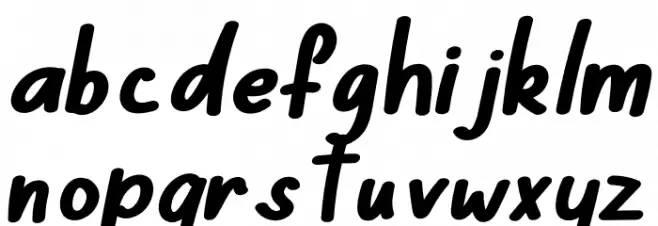 Note Kids School Italic Font LOWERCASE