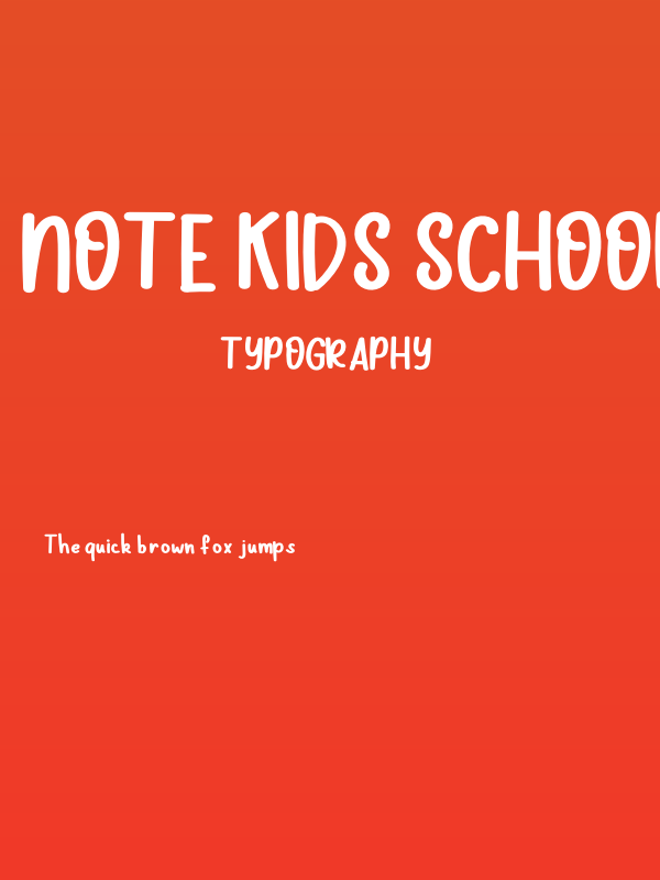 Note Kids School Poster