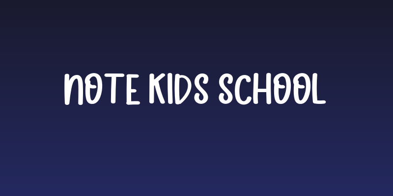 Note Kids School Social Header