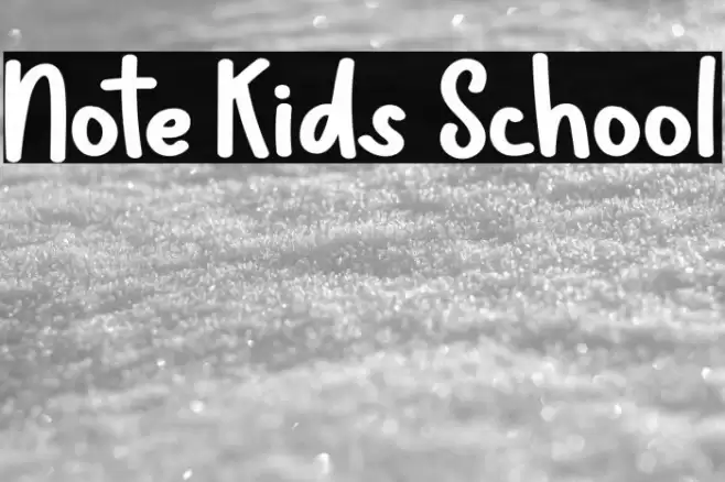 Note Kids School Font examples