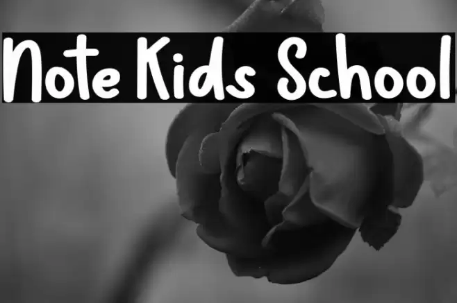 Note Kids School Font examples
