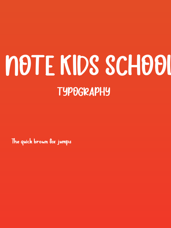 Note Kids School Poster