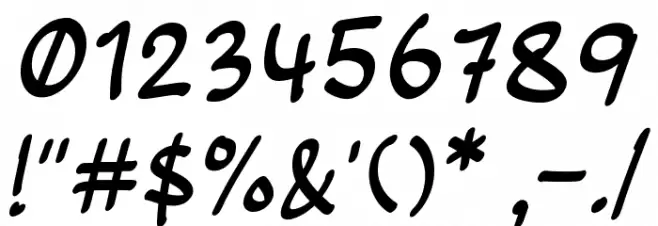 Note Marker Font Alte caractere