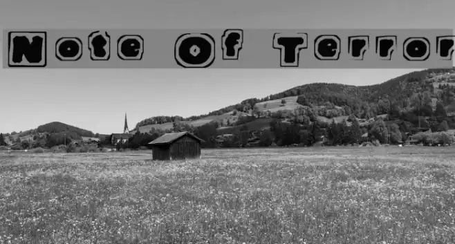 Note Of Terror Font examples