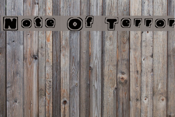 Note Of Terror Font examples