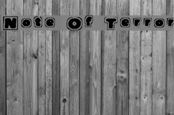 Note Of Terror Font examples